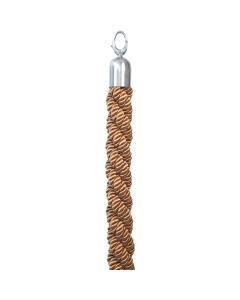 Cordone intrecciato spesso e resistente con moschettoni in acciaio lucido.Cordone 150cm Ø 4cm colore bronzo.