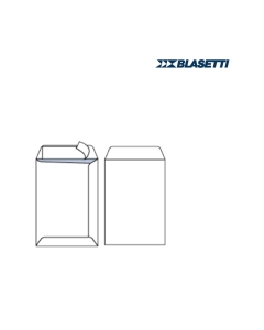 Buste a sacco bianche con strip SENZA FINESTRA - Buste a sacco bianche internografate da 80gr con strip adesivo. Formato interno 16x23cm.