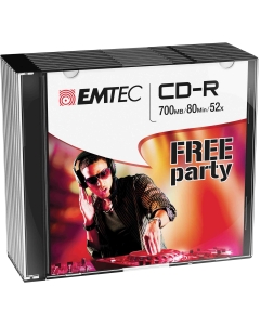 CD-R EMTEC 80MIN/700MB 52X SLIM CASE (kit 10pz)
