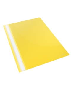 Cartelline Report File realizzata in PPL giallo vivida con due linguelle  per l'archiviazione di documenti forati. Etichetta longitudinale estraibile. Formato utile: 21x29,7cm.