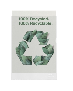 Buste a L antiriflesso Copy Safe in polipropilene riciclato e riciclabile al 100% (contenuto riciclato certificato da UL). Il materiale privo di acidi impedisce che la carta ingiallisca nel tempo. Perfette per l'archiviazione a lunga durata.