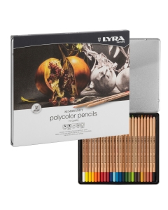 Set 24 matite colorate per uso professionale. Mina maggiorata da 3,7mm composta da pigmenti permanenti. Intensi e brillanti per sfumature e sottotoni infiniti.