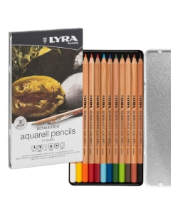 Set 12 matite colorate acquerellabili per uso professionale. Mina maggiorata da 3,7mm composta da pigmenti permanenti. Intensi e brillanti si acquerellano perfettamente sul foglio grazie a emulsionanti cerosi.