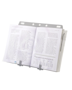Leggio Book-lift progettato per sorreggere libri e manuali. Utilizzabile con libri e documenti fino al formato A3. Colore silver. Dimensioni: 24,4x29,6x13cm.