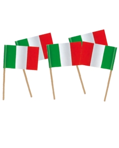 Picks in legno con la bandiera d'Italia per stuzzichini.