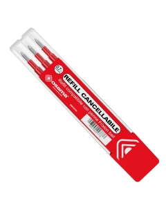Refill per penne gel cancellabili.
Punta 0,7mm. Colore: rosso.