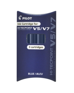 Refill inchiostro per roller Hi-Tecpoint V5-V7. Colore: blu.