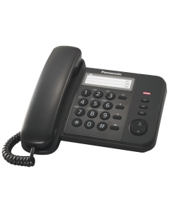 Sistema telefonico integrato KX-TS520. Telefono a 1 linea semplice e intuitivo. Tasto chiamata diretta (fino a 3 numeri). Tasto riselezione dell'ultimo numero. Volume cornetta a 6 livelli. L'indicatore di chiamta segnala visibilmente l'arrivo di ogni chia