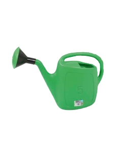Annaffiatoio in PP colore verde con rosetta per l'irrigazione. Dimensione H30 x L35cm - capacità 5 litri.