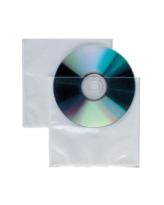 Buste in polipropilene liscio, alto spessore, aperte sul lato superiore.  adatte a contenere e proteggere un CD-DVD. Formato: 12,5x12cm.