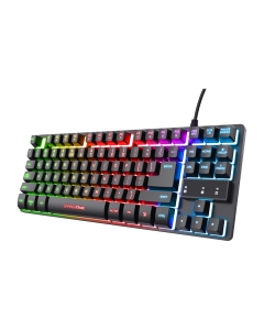 Compatta tastiera gaming in metallo con illuminazione LED multicolore