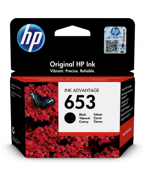 CARTUCCIA A GETTO D'INCHIOSTRO HP 653 Nero, 360 pag.
Compatibilità:HP DESKJET: 6075, 6475