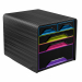 Cassettiere 5 cassetti impreziosite da texturing in rilievo per una finitura contemporanea e raffinata Custodia monoblocco molto robusta. Sovrapposizione superbamente stabile su più livelli. Tre diverse dimensioni di cassetto per permettere di alloggiare 