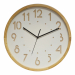 Orologio decorativo in legno. Il quadrante dell'orologio è in rilievo, il quadrante bianco è sovrapposto ai numeri in legno. Movimento silenzioso al quarzo. Diametro: Ø41cm.
