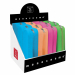 Astuccio rettangolare in morbido silicone con finitura Soft Touch. In 4 colori fluo assortiti (azzurro, arancione, giallo, verde). Dimensione: 80x200x60mm