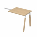 Allungo laterale per scrivania. Gambe in bimateriale metallo e legno massello. Reversibile destro o sinistro.
Dimensioni: 80x60x72,5cm. Spessore 25mm. Piano rovere.