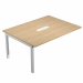Modulo aggiunta per tavolo riunioni Agorà con piano 160 x 120 cm, in spessore 25 mm, con assenza di spigoli vivi, bordato in abs sp.2 mm. Realizzato in materiale melaminico, classe E1, con finitura antigraffio e antiriflesso. Struttura in metallo, gambe a
