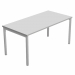 Scrivania con fianchi a ponte in metallo verniciato, dimensioni: L180 x P80 x H72,5cm. Scrivanie con dimensioni conformi alle normative sulla sicurezza dei posti di lavoro in ufficio. Dotate di bordatura dei piani in ABS 2mm antishock ed assenza di spigol