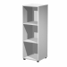 Casellario con 3 caselle a giorno L41 x P40 x H121,6cm (piedini compresi). Contenitori a casellario realizzati in melaminico bilaminato antigraffio e antiriflesso conforme alle norme UNI e EN classe E1. Componibili per affiancamento. Top, fianchi, ripiani