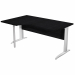 Scrivania compact sinistro sagomata con fianchi grigio alluminio. Spessore 22mm. Completi di canalina passacavi e piedini regolabili in altezza e supporto metal. Desktop con bordo anti urto in ABS da 2mm. Dimensioni: 160x60/80/100x72cm.