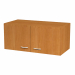 Sopralzo a 2 ante battenti senza serratura per armadi modulari. Dimensioni: L90 x P45,8 x H40 cm. Linea di armadi componibile particolarmente robusti e stabili, costituiti da struttura alta 200cm e completabili con sopralzo alto 40cm. Grande profondità di