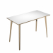 Linea di arredo operativo dal design confortevole ed essenziale caratterizzata dalle preziose gambe in LEGNO MASSELLO inclinate delle scrivanie e dei tavoli rotondi. Robusti piani in melaminico sp. 22 mm con bordo antishock resistente agli urti in ABS 3 m