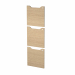 Set 3 antine pantografate con serratura 36,8x36,8cm (sp. 18mm).