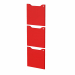 Set 3 antine pantografate con serratura 36,8x36,8cm (sp. 18mm).