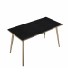 Linea di arredo operativo dal design confortevole ed essenziale caratterizzata dalle preziose gambe in LEGNO MASSELLO inclinate delle scrivanie e dei tavoli rotondi. Robusti piani in melaminico sp. 22 mm con bordo antishock resistente agli urti in ABS 2mm