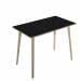 Linea di arredo operativo dal design confortevole ed essenziale caratterizzata dalle preziose gambe in LEGNO MASSELLO inclinate delle scrivanie e dei tavoli rotondi. Robusti piani in melaminico sp. 22 mm con bordo antishock resistente agli urti in ABS 3 m