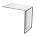Allungo laterale reversibile destro o sinistro per Scrivania serie ESSENCE. Dimensioni: L80 x P50 x H74,4cm.