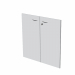 Coppia ante in melaminico con serratura per mobile basso Presto. Dimensioni: L80 x H67cm - spessore 18mm.