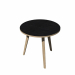Linea di arredo operativo dal design confortevole ed essenziale caratterizzata dalle preziose gambe in LEGNO MASSELLO inclinate delle scrivanie e dei tavoli rotondi. Robusti piani in melaminico sp. 22 mm con bordo antishock resistente agli urti in ABS 3 m