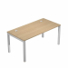 Scrivania per postazione singola dimensioni: L160 x P80 x H72,5cm. Le scrivanie per postazione singola o multipla, sono in bilaminato nobilitato melaminico conforme alle norme UNI e EN classe E1, antigraffio ed antiriflesso, hanno sp. 25 mm con bordo sp. 