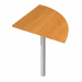 ANGOLARE 90° 80x80cm + GAMBA SUPPORTO grigio alluminio per SCRIVANIE EASY.
