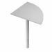 ANGOLARE 90° 80x80cm + GAMBA SUPPORTO grigio alluminio per SCRIVANIE EASY.