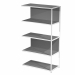 Modulo aggiuntivo per libreria Modular. Struttura in metallo sezione 20x20 mm.  Altezza vano ripiani 370 mm, dietro assemblabile in qualsiasi vano fronte/retro (bifacciale).