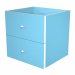 CASSETTIERA 2 CASSETTI (L32,5 x P28,8 x H32,5cm) per LIBRERIA CASELLARIO RAINBOW