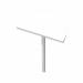 ANGOLARE 90° 80x80cm + GAMBA SUPPORTO in metallo x SCRIVANIE EASY