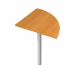 ANGOLARE 90° 80x80cm + GAMBA SUPPORTO in metallo x SCRIVANIE EASY