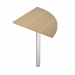 ANGOLARE 90° 80x80cm + GAMBA SUPPORTO in metallo x SCRIVANIE EASY