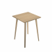 Linea di arredo operativo dal design confortevole ed essenziale caratterizzata dalle preziose gambe in LEGNO MASSELLO inclinate delle scrivanie e dei tavoli rotondi. Robusti piani in melaminico sp. 22 mm con bordo antishock resistente agli urti in ABS 3 m