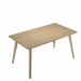 Linea di arredo operativo dal design confortevole ed essenziale caratterizzata dalle preziose gambe in LEGNO MASSELLO inclinate delle scrivanie e dei tavoli rotondi. Robusti piani in melaminico sp. 22 mm con bordo antishock resistente agli urti in ABS 2mm
