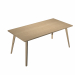 Linea di arredo operativo dal design confortevole ed essenziale caratterizzata dalle preziose gambe in LEGNO MASSELLO inclinate delle scrivanie e dei tavoli rotondi. Robusti piani in melaminico sp. 22 mm con bordo antishock resistente agli urti in ABS 2mm