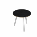 Linea di arredo operativo dal design innovativo e dinamico caratterizzata dalle gambe in metallo cilindriche inclinate delle scrivanie e dei tavoli rotondi. Robusti piani in melaminico sp. 22 mm con bordo antishock resistente agli urti in ABS 3 mm. Gambe 