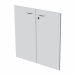 COPPIA ANTE in MELAMINICO con serratura  x libreria bassa L76cm