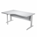 Scrivania compact sinistro sagomata con fianchi metal ad L effetto cromato. Spessore 22mm. Completi di canalina passacavi e piedini regolabili in altezza e supporto metal. Desktop con bordo anti urto in ABS da 2mm. Dimensioni: 160x60/80/100x72cm. Piano ne
