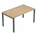 Scrivania per postazione singola dimensioni: L160 x P80 x H74,6cm. Le scrivanie per postazione singola o multipla, sono in bilaminato nobilitato melaminico conforme alle norme UNI e EN classe E1, antigraffio ed antiriflesso, hanno sp. 25 mm con bordo sp. 