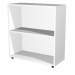 LIBRERIA BASSA A GIORNO con 1 ripiano. Dimenzioni: L76 x P32 x H81,5 cm. Ampia gamma di librerie componibili profondità 320mm, costituita da mobili in due altezze 196 e 81,5 cm, due larghezze 76 e 40 cm, più mobile ad angolo: in qualsiasi ambiente è possi