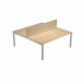 Pannello divisorio opzionale in rovere per scrivanie multiple Agorà. Dimensioni: L180 x H32cm